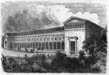 Jardin des Plantes à Paris en 1861 : loge des animaux carnassiers