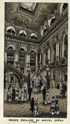 Grand escalier du nouvel Opéra (Opéra Garnier) à Paris