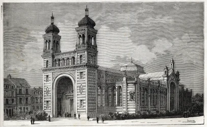 Le Palais Rameau (1878-1881) à Lille - gravure de 1884