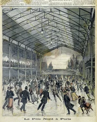 Le Pôle Nord à Paris : Parisiens patinant - dans "Le Petit Journal", nov. 1892