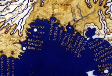 Ligurie. Atlas manuscrit du 15e siècle Berlinghieri.
