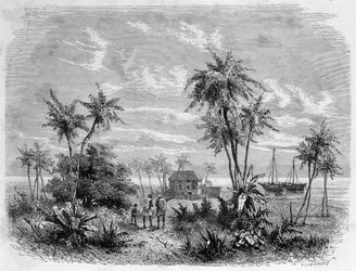 Maison de Livingstone à Zanzibar - «Le dernier voyage de Livingstone 1866-1873» dans «Le Tour du Monde», 2ème semestre 1875