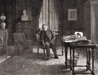 Louis Pasteur dans son bureau à l