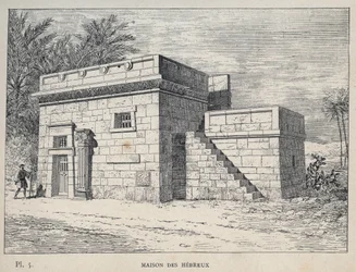 Maison des Hébreux - (Maison hébraïque) gravure de 1889 dans « Histoire de l