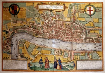 Carte de Londres au 16ème siècle.