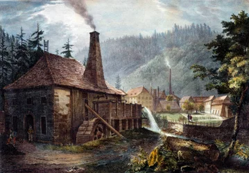 Métallurgie : Vue des forges de Framont