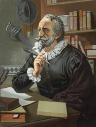 Miguel de Cervantes, écrivain espagnol (1547-1616) de « Hombres y Mujeres célebres ». Barcelone 1877