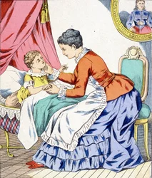 Maman chantant une berceuse à son enfant pour l