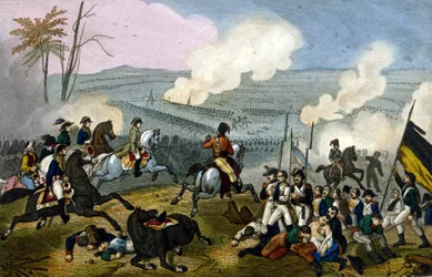 Napoléon à la bataille de Marengo, contre les Autrichiens, juin 1800
