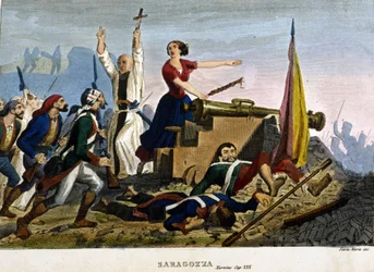 Guerres napoléoniennes : le siège de Saragosse. 1808. Coll. Privée, Milan