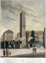 Obélisque devant le château de Weimar