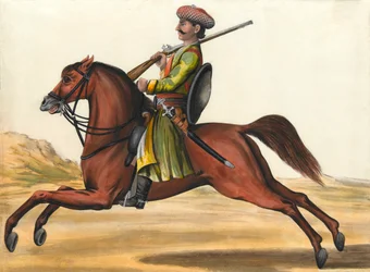 Un des cavaliers indigènes au service du Nawaab