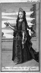 Ordres de Chevalerie. Dame Chevalière de la Croix en Autriche au 17ème siècle. Dans "Histoire des ordres militaires ou chevaliers, des milices séculières et régulières des deux sexes, qui ont été établies jusqu