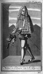 Ordres de Chevalerie. Novice du Saint-Esprit (Ordre du Saint-Esprit) en France au 16ème siècle. Tiré de l