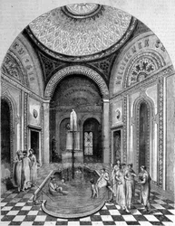 Bains orientaux à Budapest. La salle rose