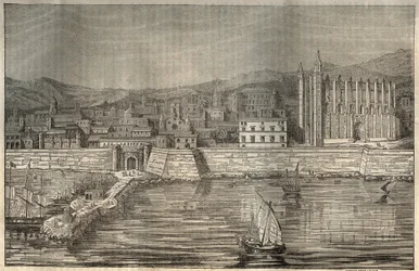 Palma de Majorque, Îles Baléares - gravure 1837