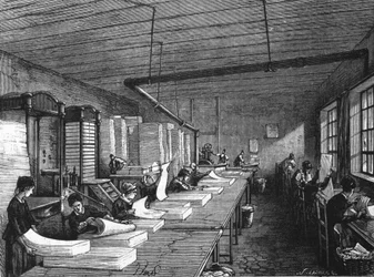 Fabrication du papier au XIXe siècle.