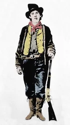 Pat Garrett (1850-1908), James Brent et John William Poe (1850-1923), shérifs du comté de Lincoln, vers 1880-1882 (1954).