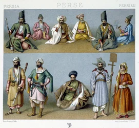 Costumes persans - dans « Le costume historique » de Racinet