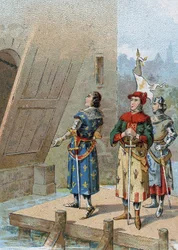 Philippe VI de Valois (1293-1350), roi de France devant le château de Broye le 26 août