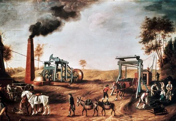Tête de puits, vers 1800, peinture par un artiste inconnu, Royaume-Uni