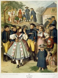Bal populaire en Bohême vers 1870