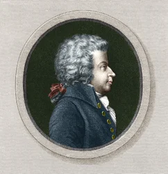 Portrait de Wolfgang Amadeus Mozart (1756-1791) - grav. 19e siècle