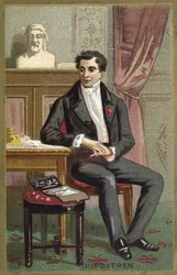 Portrait du Baron Guillaume Dupuytren (1777-1835), chirurgien français. Chromolithographie du 19ème siècle