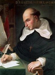 Portrait de Bartolomé de Las Casas, évêque catholique espagnol engagé dans la défense des populations indigènes du Nouveau Monde