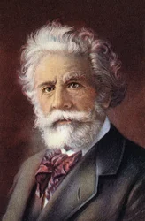 Portrait de Camille Flammarion, astronome et journaliste scientifique français.