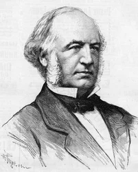 Portrait de Charles Bergeron (1808-1883) ingénieur français, grand artisan de la transformation des voies de Paris, dans « Le Monde Illustré » 1885