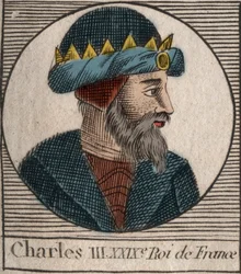 Portrait de Charles III dit le Simple (879-929) roi des Francs