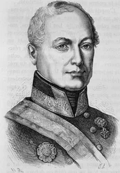 Portrait du Comte Joseph Radetzky (1766 - 1858). Gravure de la fin du XIXe siècle dans « Histoire de France » par H. Martin.