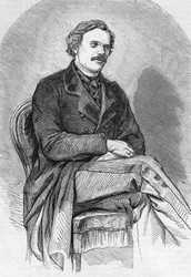 Portrait de Daniel Dunglas Home (1833-1886) médium écossais.