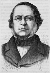 Portrait de Daniele Manin (1804 - 1857). Gravure de la fin du 19ème siècle dans « Histoire de France » de H. Martin.