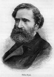 Portrait de Félix Pyat, écrivain, journaliste et homme politique français. 1810-1889