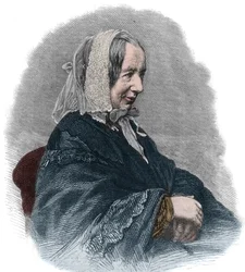 Portrait de Fredrika Bremer (1801-65) (gravure) écrivaine suédoise et militante féministe