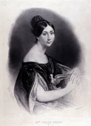 Portrait de Giulia (Julie) Grisi (1811-1869) soprano italienne.