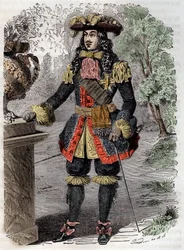 Portrait de Gabriel Nicolas de la Reynie (1625-1709) premier lieutenant général de police de Paris - gravure du 19ème siècle Collection privée