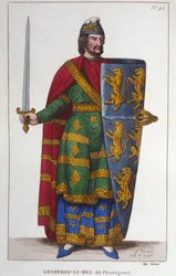 Portrait de Geoffroy V dit Le Bel ou Plantagenêt Comte d