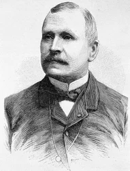 Portrait de Georges Boulanger. Gravure de la fin du 19ème siècle dans « Histoire de France » de H. Martin