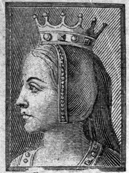 Portrait de Gerberge de Saxe (ca. 913-968 ou 969), reine de France, épouse de Louis IV d