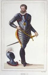 Portrait de Henri IV (1553-1610), roi de France Gravure de 1830