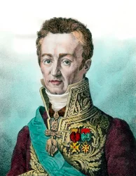 Portrait de Jean-Baptiste, Comte de Villèle (1773-1854) Homme politique français Gravure du 19ème siècle