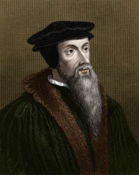 Portrait de Jean Calvin (1509-1564), réformateur religieux et écrivain français