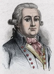 Portrait de Jean-François Delacroix, dit Lacroix, homme politique français (1754-1794). Gravure de 1889.