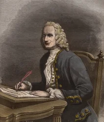 Portrait de Jean Philippe Rameau (1683-1764) - Portrait de Jean-Philippe (Jean Philippe) Rameau (1683-1764), compositeur français - gravure dans « La musique populaire » journal hebdomadaire illustré - 1882