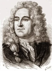Portrait de John Law (1671 - 1729), financier écossais qui a causé la faillite en 1720 (Événement de la rue Quincampoix)