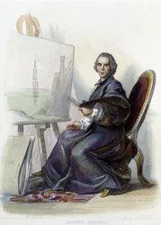Portrait de Joseph Vernet, peintre, dessinateur et sculpteur français (1714 - 1789) - dans « Le Plutarque Français », ed. Mennechet