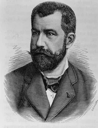 Portrait de Léon Renault. Gravure de la fin du 19ème siècle dans « Histoire de France » par H. Martin.